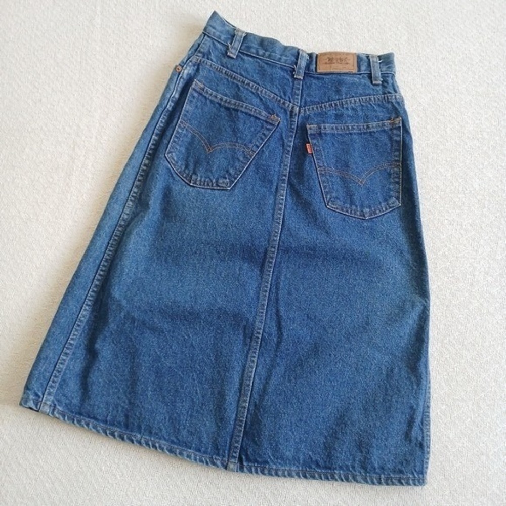 levis orange tab vintage Denim skirt 80s 90s Americana Grunge